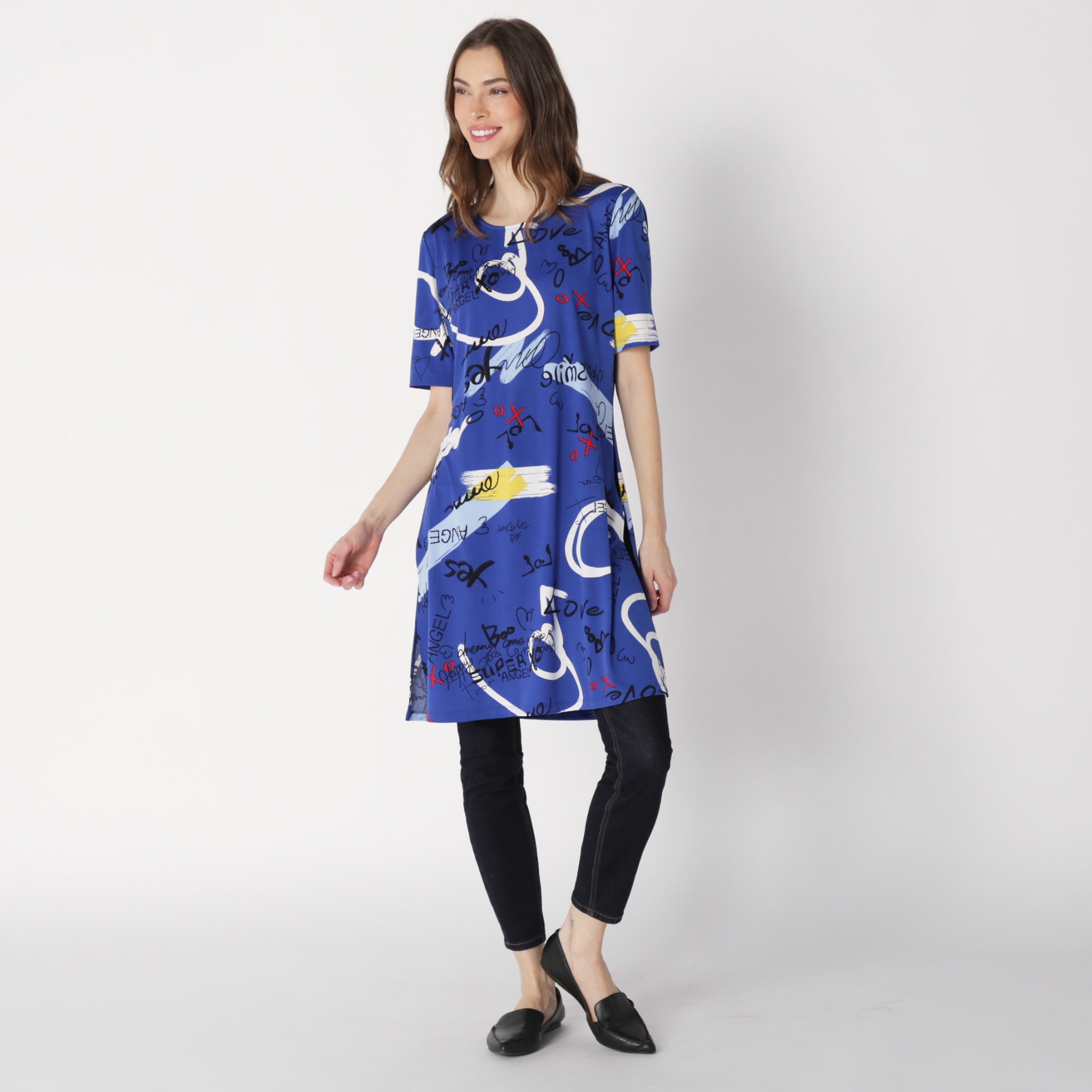 Bellina Long Tunic With Side Slits
