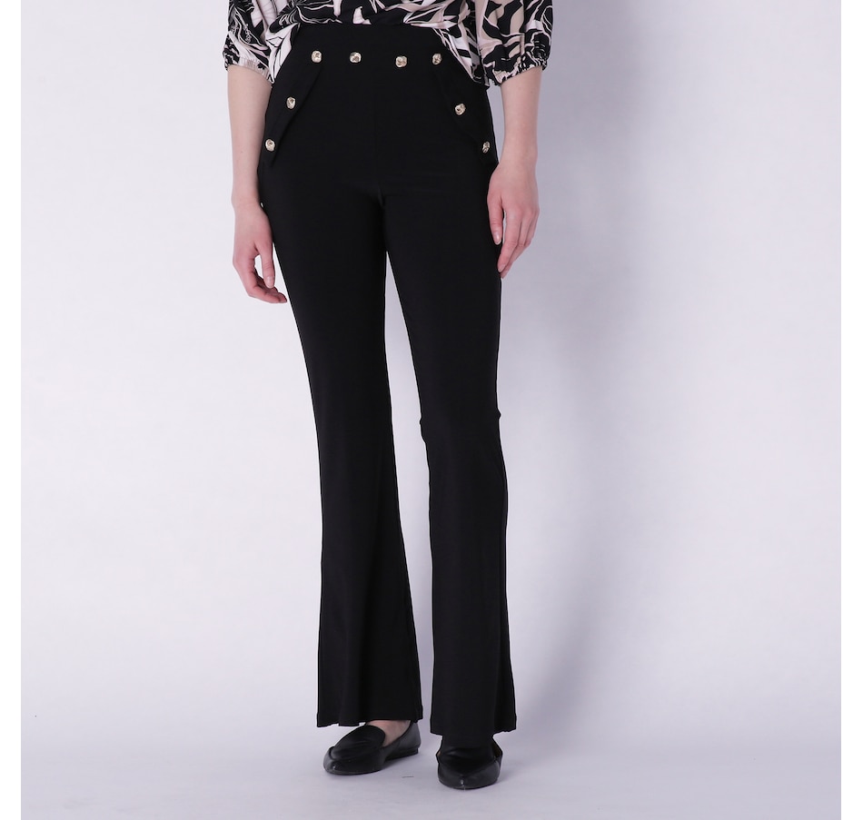 Clothing & Shoes - Bottoms - Pants - Marallis Button Detail Pull-On Flare  Pant - Online Shopping for Canadians