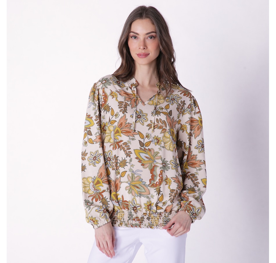 Image 231528_IVPRT.jpg, Product 231-528 / Price $14.33, Mr. Max Printed Soft Viscose Top With Smocking Detail from Mr. Max on TSC.ca's Fashion department