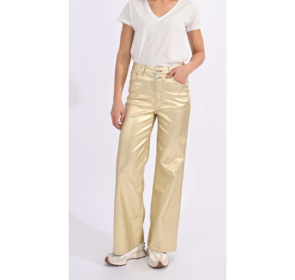 Image 231653_GLD.jpg, Product 231-653 / Price $47.33, Molly Bracken Faux Leather Wide Leg Pant from Molly Bracken on TSC.ca's Fashion department