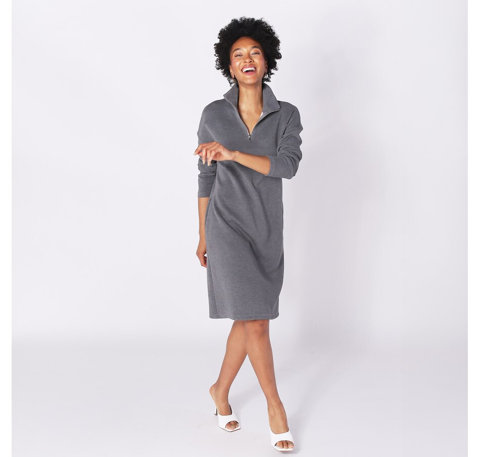 Image 231693_GRY.jpg, Product 231-693 / Price $59.33, Brian Bailey 1/4 Zip Front Dress from Brian Bailey on TSC.ca's Fashion department