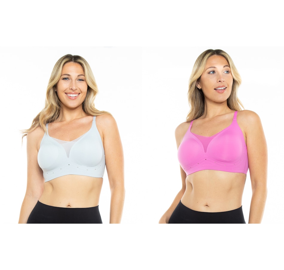 Clothing & Shoes - Socks & Underwear - Bras - Rhonda Shear 3-Pack of Ahh Bra  With Adjustable Straps And Removable Pads - Online Shopping for Canadians