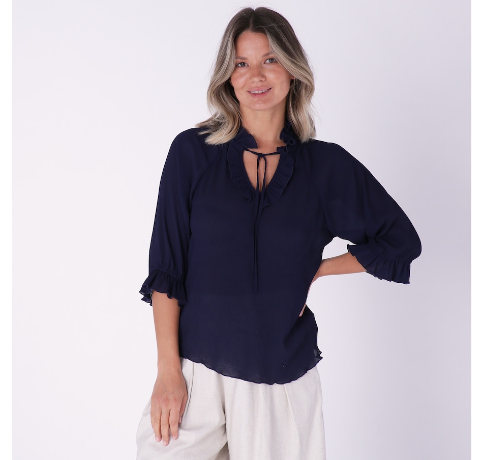 Clothing & Shoes - Tops - Shirts & Blouses - Crystal Kobe Plisse Top ...
