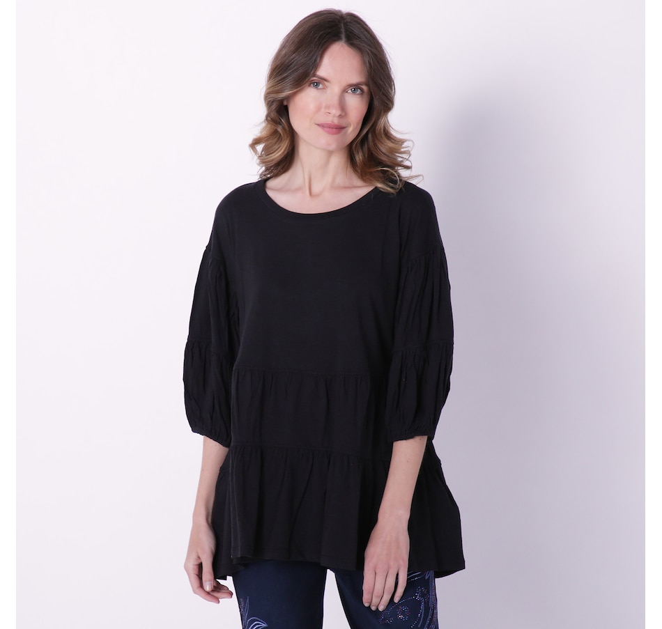 Tiered Puff Sleeve Blouse