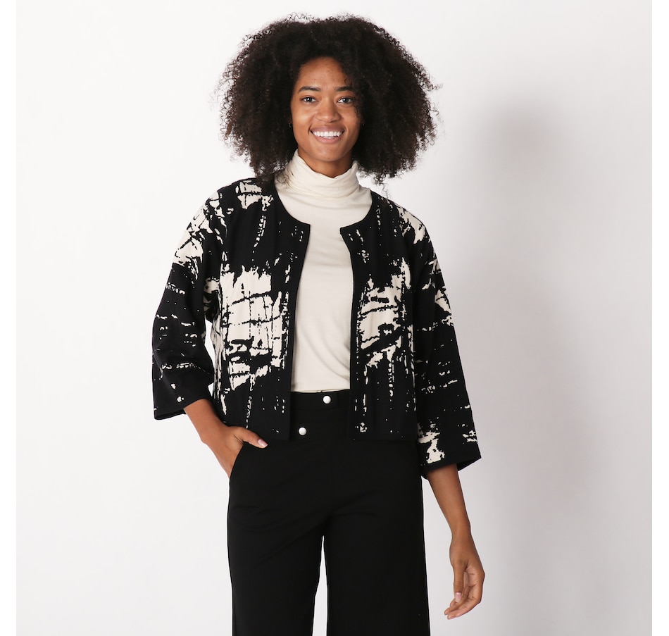 Image 231817_BLK.jpg, Product 231-817 / Price $29.33, Wynne Layers Soft Knit Static Jacquard Pattern Jacket from Wynnelayers on TSC.ca's Fashion department
