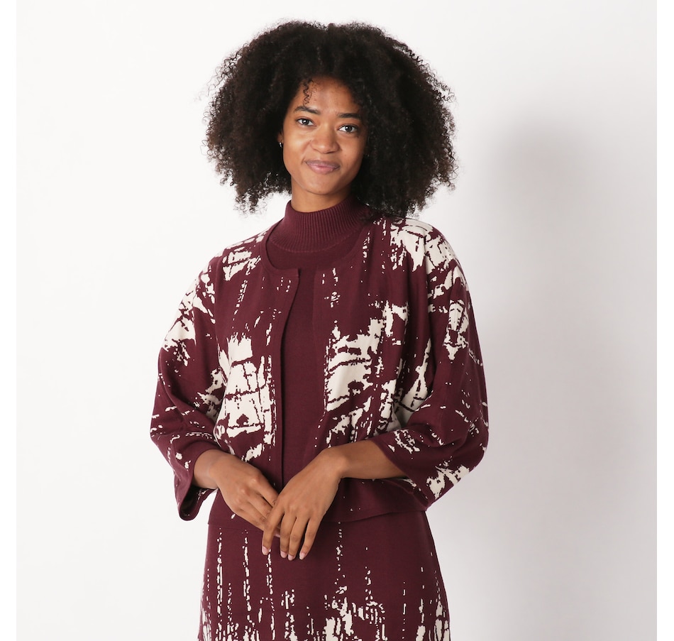 Image 231817_BRG.jpg, Product 231-817 / Price $29.33, Wynne Layers Soft Knit Static Jacquard Pattern Jacket from Wynnelayers on TSC.ca's Fashion department