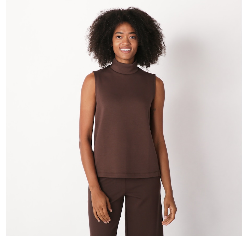 Clothing & Shoes - Tops - Shirts & Blouses - Wynne Layers Sleeveless Mock  Neck Top - Online Shopping for Canadians