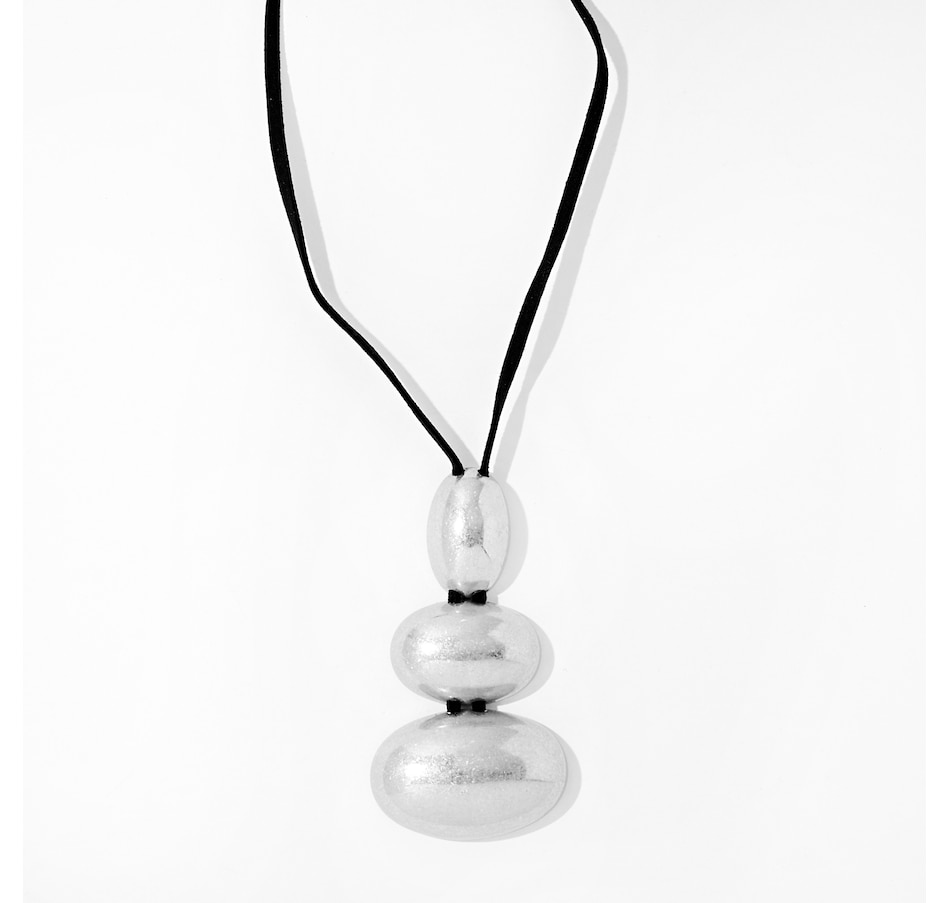 Image 231841_SIL.jpg, Product 231-841 / Price $89.90, Marla Wynne Sculptural Oval Linear Pendant from Wynnelayers on TSC.ca's Jewellery department