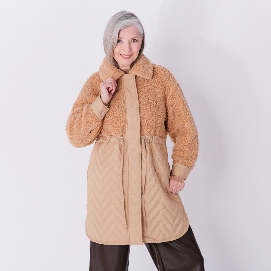 Image 231885_DKC.jpg, Product 231-885 / Price $24.33, Crystal Kobe Mixed-Media Sherpa Jacket from Crystal Kobe on TSC.ca's Fashion department