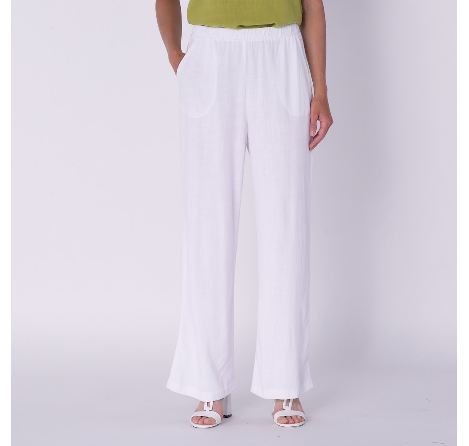 Image 231907_WHT.jpg, Product 231-907 / Price $24.33, Mr. Max Magic Linen Wide Leg Pant from Mr. Max on TSC.ca's Fashion department