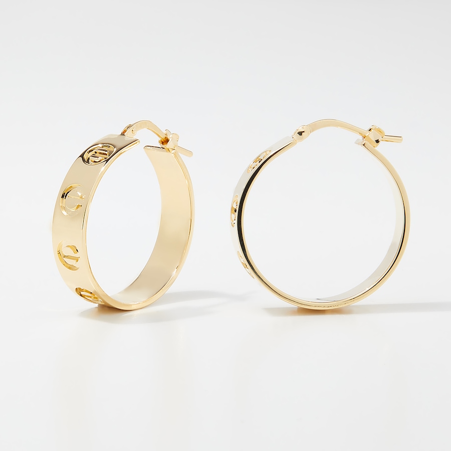 Image 231941_ALTMORE1.jpg, Product 231-941 / Price $59.88, Bronzoro Yellow Gold Plated Screw Motif Hoop Earrings from Bronzoro on TSC.ca's Jewellery department