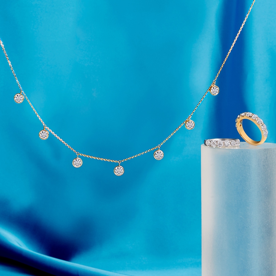 Image 231957_ALTMORE100.jpg, Product 231-957 / Price $1,699.99 - $3,399.99, EVERA Diamonds 14K Gold Round Shape Diamond Station Necklace from Evera Diamonds on TSC.ca's Jewellery department