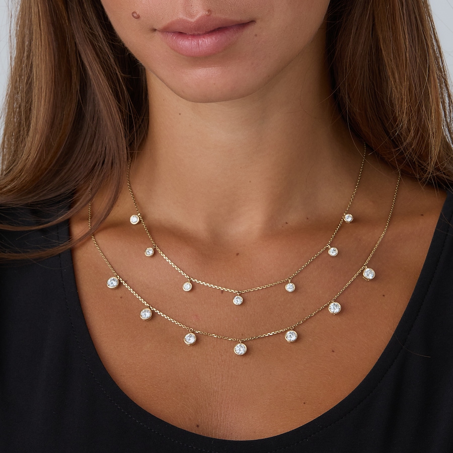 Image 231957_ALTMORE201.jpg, Product 231-957 / Price $2,299.99 - $4,299.99, EVERA Diamonds 14K Gold Round Shape Diamond Station Necklace from Evera Diamonds on TSC.ca's Jewellery department