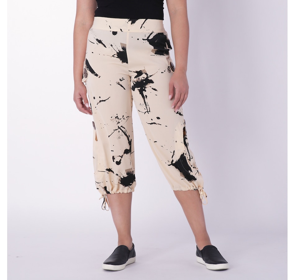 Image 232069_CRM.jpg, Product 232-069 / Price $79.99, Red Coral Pull-On Splatter Print Button Pant  from Red Coral Fashions on TSC.ca's Clothing & Shoes department