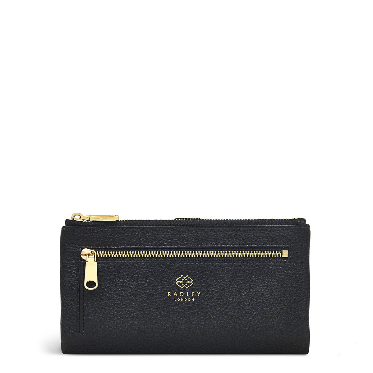 Portafoglio Radley In Pelle Grigio Scuro, Modello Larkswood, Pieghevole Con Portamonete, 6 Scomparti E Finestra Identità, 14x9.5 Cm