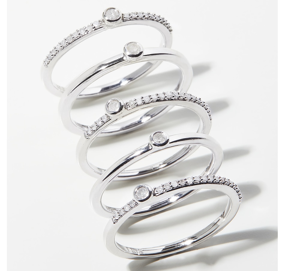 Image 232158.jpg, Product 232-158 / Price $99.99, Colours of Diamonds Sterling Silver 0.38 ctw Diamond Band Ring from Colours of Diamonds on TSC.ca's Jewellery department