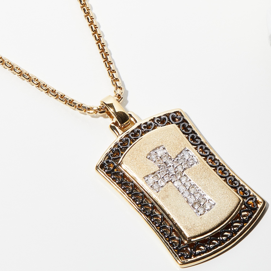 Image 232160.jpg, Product 232-160 / Price $189.88, Colours of Diamonds Sterling Silver Yellow Gold Plate 0.25 ctw Pendant with Chain from Colours of Diamonds on TSC.ca's Jewellery department