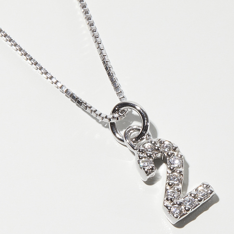 Image 232166_2.jpg, Product 232-166 / Price $69.99, Silver Gallery Sterling Silver Rhodium Plated Cubic Zirconia Number Charm With Chain from Silver Gallery on TSC.ca's Jewellery department