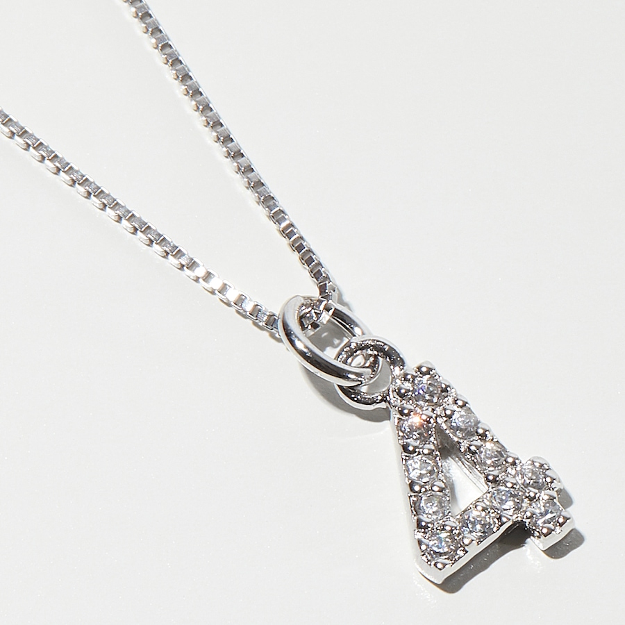 Image 232166_4.jpg, Product 232-166 / Price $69.99, Silver Gallery Sterling Silver Rhodium Plated Cubic Zirconia Number Charm With Chain from Silver Gallery on TSC.ca's Jewellery department