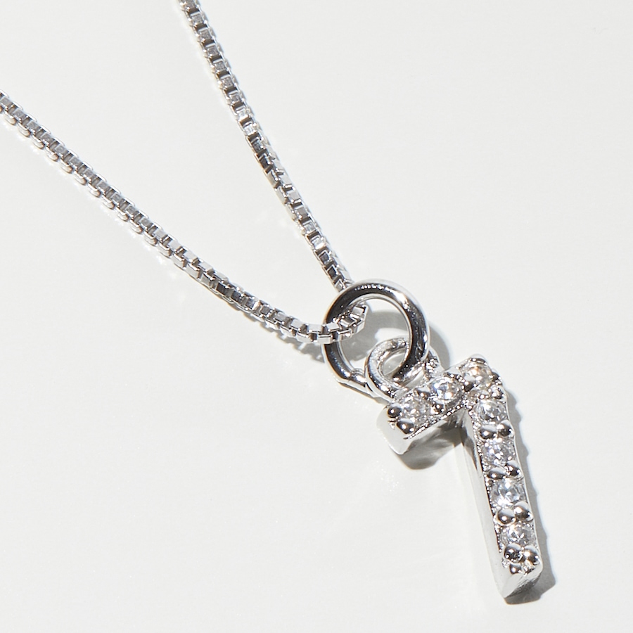 Image 232166_7.jpg, Product 232-166 / Price $69.99, Silver Gallery Sterling Silver Rhodium Plated Cubic Zirconia Number Charm With Chain from Silver Gallery on TSC.ca's Jewellery department