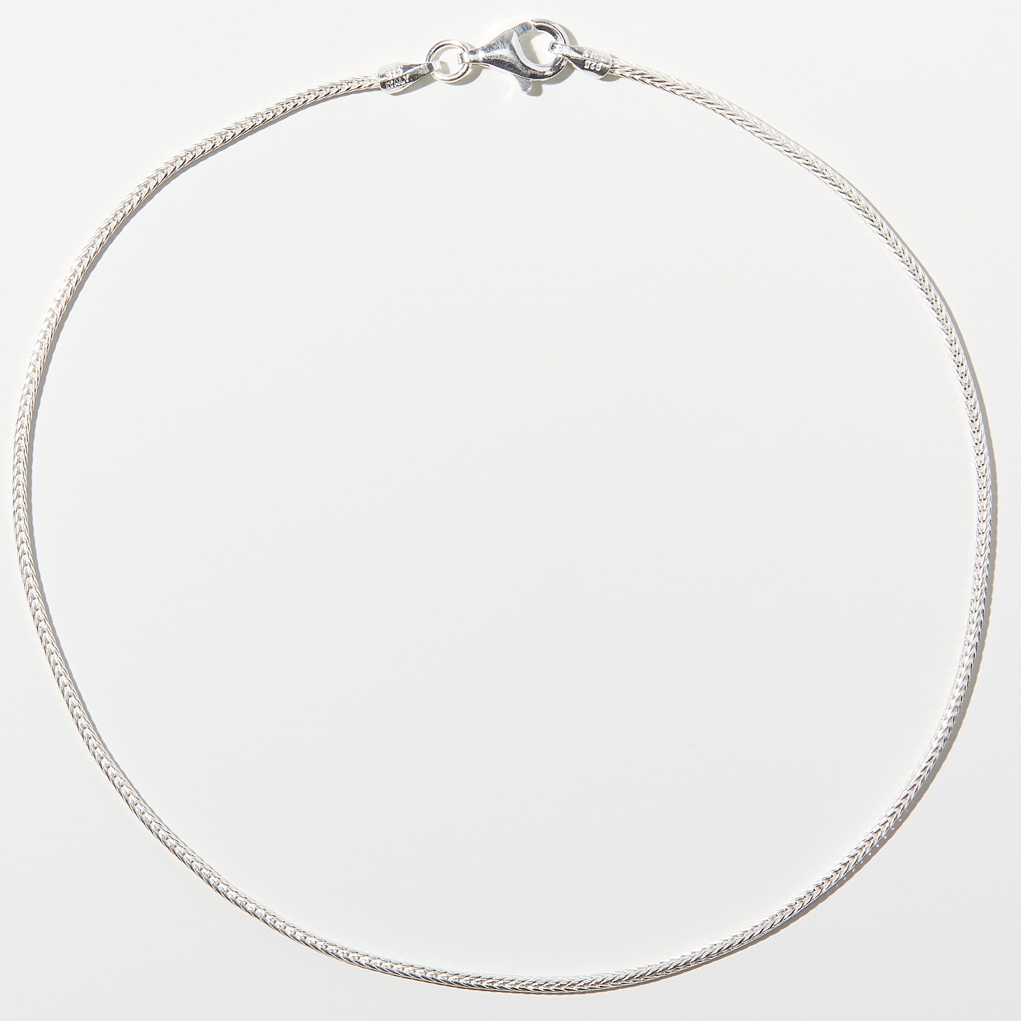 Smooth Round Chain Silver Gallery Sterling Silver Round Smooth Foxtail Chain Anklet - TSC.ca