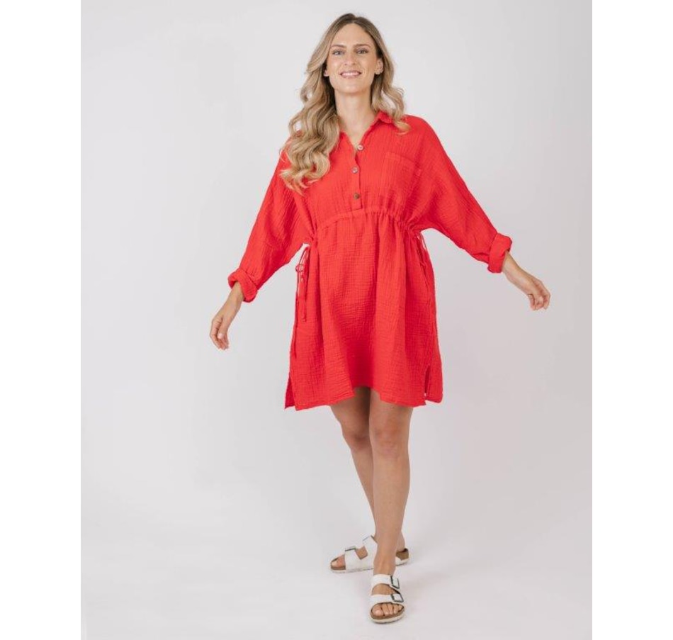 Image 232264_CYE.jpg, Product 232-264 / Price $47.33, Shannon Passero Cotton Gauze Cinch Waist Tunic from Shannon Passero on TSC.ca's Fashion department