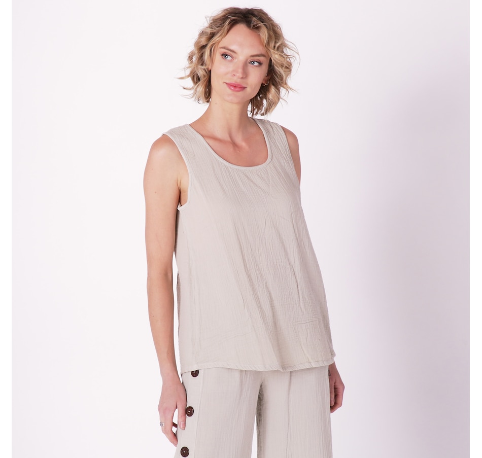 Image 232266_CHK.jpg, Product 232-266 / Price $39.88, Shannon Passero Cotton Gauze Katy Tank Top from Shannon Passero on TSC.ca's Fashion department