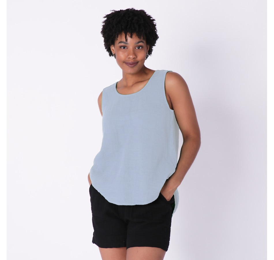 Image 232266_FOG.jpg, Product 232-266 / Price $39.88, Shannon Passero Cotton Gauze Katy Tank Top from Shannon Passero on TSC.ca's Fashion department