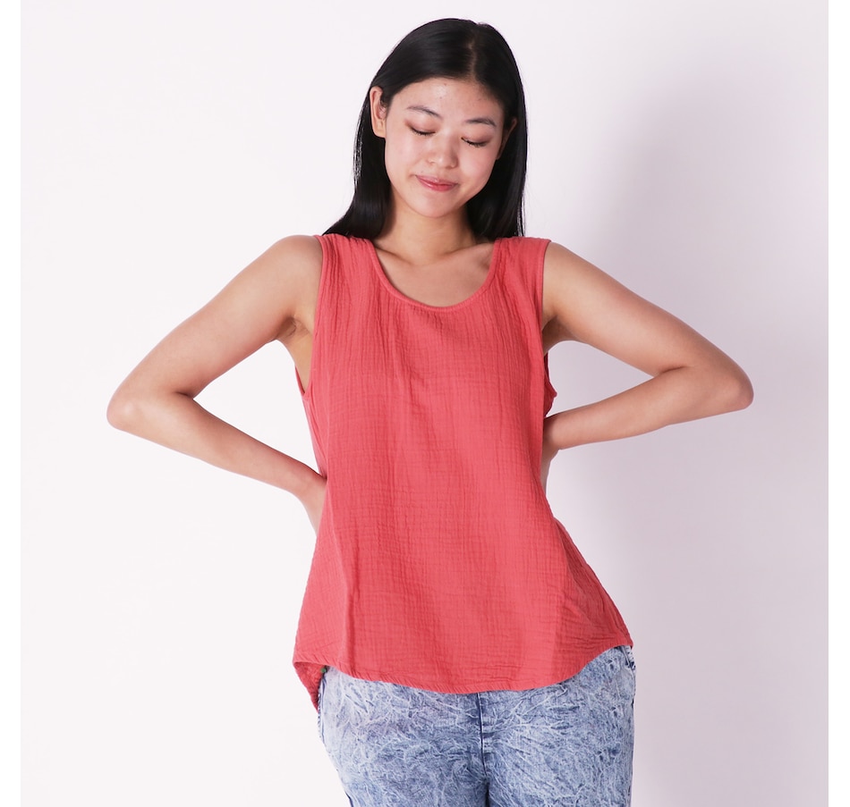 Image 232266_ROSY.jpg, Product 232-266 / Price $39.88, Shannon Passero Cotton Gauze Katy Tank Top from Shannon Passero on TSC.ca's Fashion department