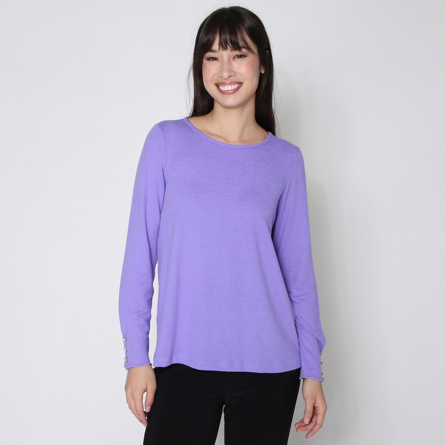 Image 232342_VIO.jpg, Product 232-342 / Price $23.33, Kim & Co. Soft Touch Long Sleeve Fancy Button Top from Kim & Co. on TSC.ca's Fashion department