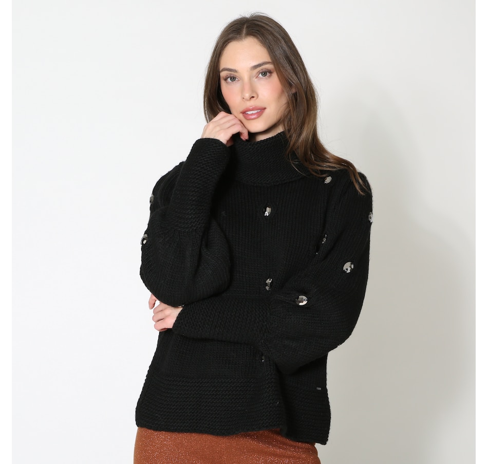 Image 232373_BLK.jpg, Product 232-373 / Price $44.33, Aggel Knitwear Embellished Sweater with Crystals from Aggel on TSC.ca's Fashion department