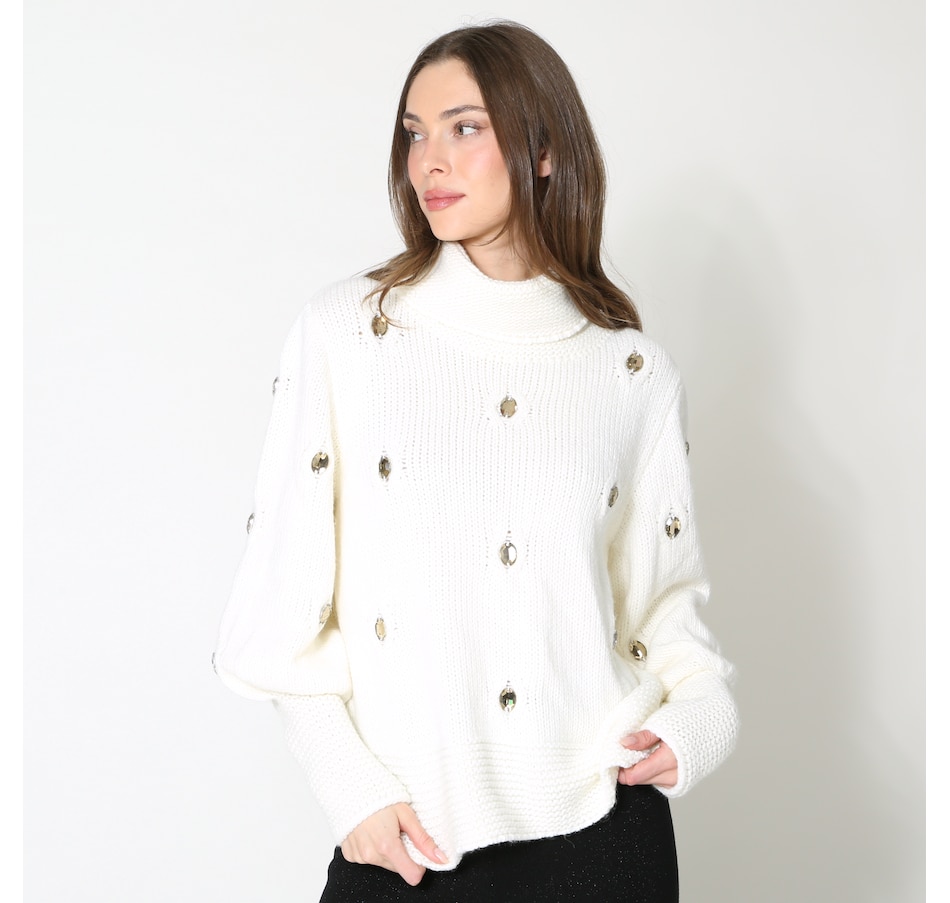 Image 232373_IVR.jpg, Product 232-373 / Price $44.33, Aggel Knitwear Embellished Sweater with Crystals from Aggel on TSC.ca's Fashion department