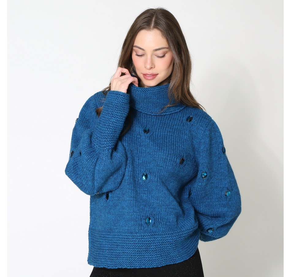 Image 232373_PTL.jpg, Product 232-373 / Price $44.33, Aggel Knitwear Embellished Sweater with Crystals from Aggel on TSC.ca's Fashion department