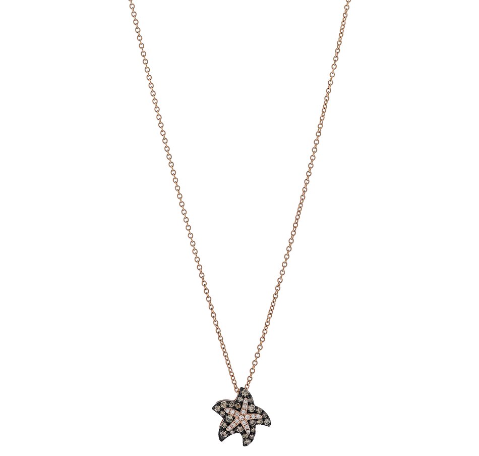 Image 232424_ALTMORE1.jpg, Product 232-424 / Price $1,149.99, EFFY Jewellery 14K Rose Gold White and Champagne Diamond Starfish Pendant with Chain from Effy Jewellery on TSC.ca's Jewellery department