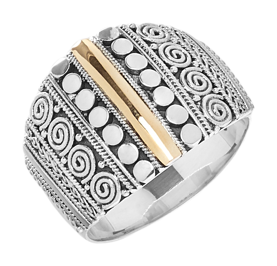 Tsc.ca - Samuel B. Collection Sterling Silver And 18K Gold Bali Design Ring