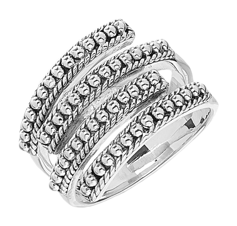 Jewellery - Rings - Samuel B. Collection Sterling Silver Multi Row ...