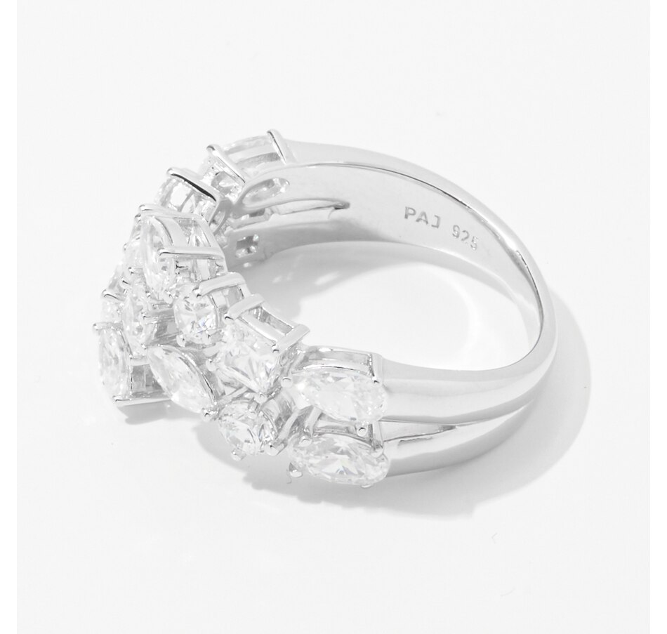 Image 232653_ALTMORE1.jpg, Product 232-653 / Price $89.99, Diamonelle Sterling Silver Rhodium Plate Diamonelle Swirl Multi-Shape Bypass Ring from Diamonelle on TSC.ca's Jewellery department