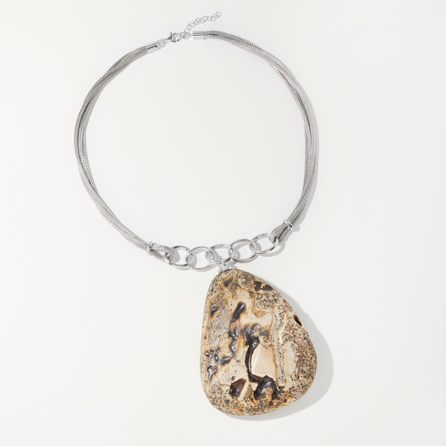 Image 232700.jpg, Product 232-700 / Price $1,129.99, Amber Extraordinaire Handmade Collection Sterling Silver Large Raw Marble Amber Necklace from Amber Extraordinaire on TSC.ca's Jewellery department