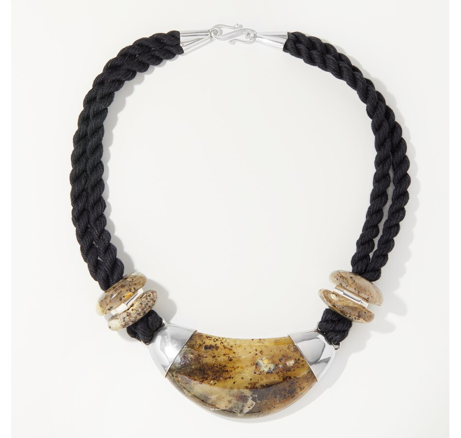 Image 232704.jpg, Product 232-704 / Price $1,599.99, Amber Extraordinaire Artisan Collection Sterling Silver Marble Amber Necklace from Amber Extraordinaire on TSC.ca's Jewellery department