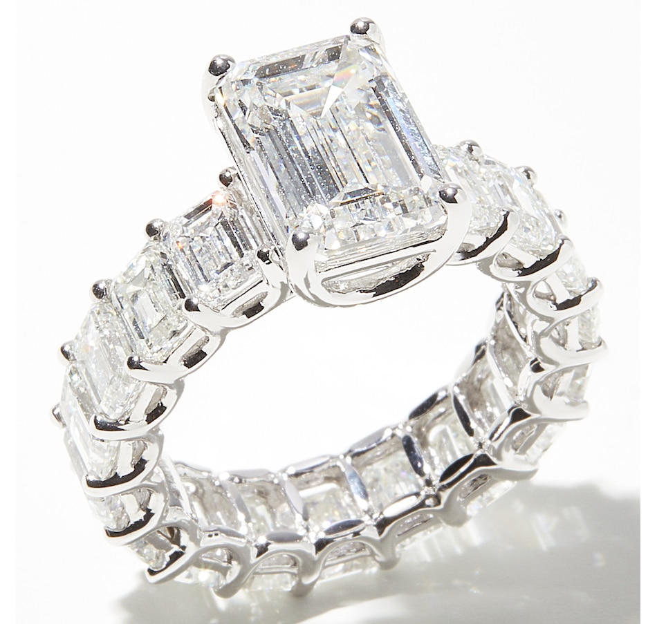 Image 232733.jpg, Product 232-733 / Price $9,499.99, EVERA Diamonds 14K White Gold 12.00 ctw Emerald Cut Diamond Ring from Evera Diamonds on TSC.ca's Jewellery department