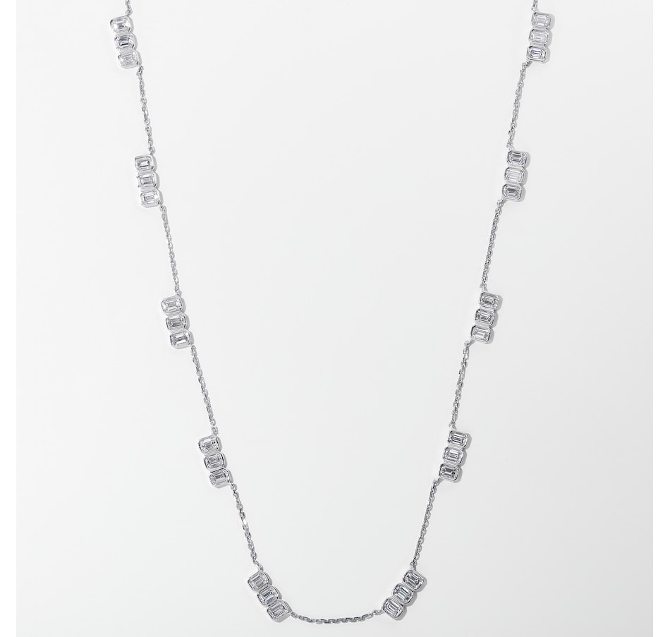 Image 232737_WGL.jpg, Product 232-737 / Price $4,799.99, EVERA Diamonds 14K Gold 6.00 av. ctw Emerald Cut Station Diamond Necklace from Evera Diamonds on TSC.ca's Jewellery department