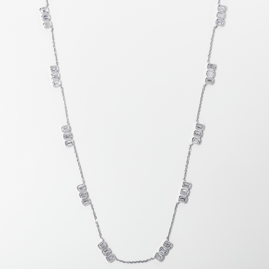 Image 232737_WGL.jpg, Product 232-737 / Price $2,999.88, EVERA Diamonds 14K Gold 6.00 av. ctw Emerald Cut Station Diamond Necklace from Evera Diamonds on TSC.ca's Jewellery department