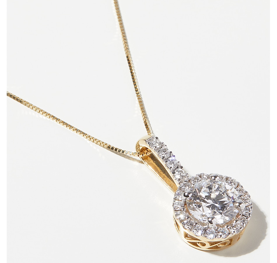 Image 232738_YGL.jpg, Product 232-738 / Price $1,799.99, EVERA Diamonds 14K Gold 1.50 av. ctw Diamond Pendant with Chain from Evera Diamonds on TSC.ca's Jewellery department