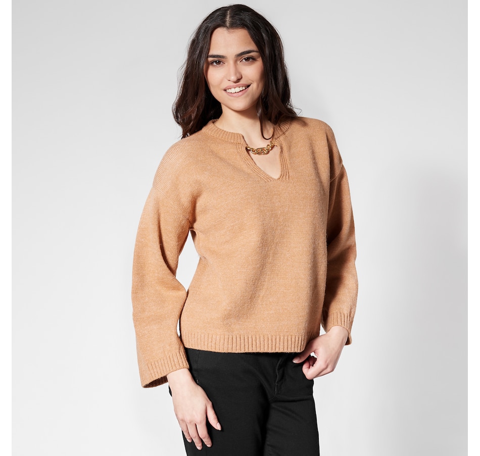 Image 232920_CML.jpg, Product 232-920 / Price $29.33, Aggel Knitwear Chain Embellished Sweater from Aggel on TSC.ca's Fashion department