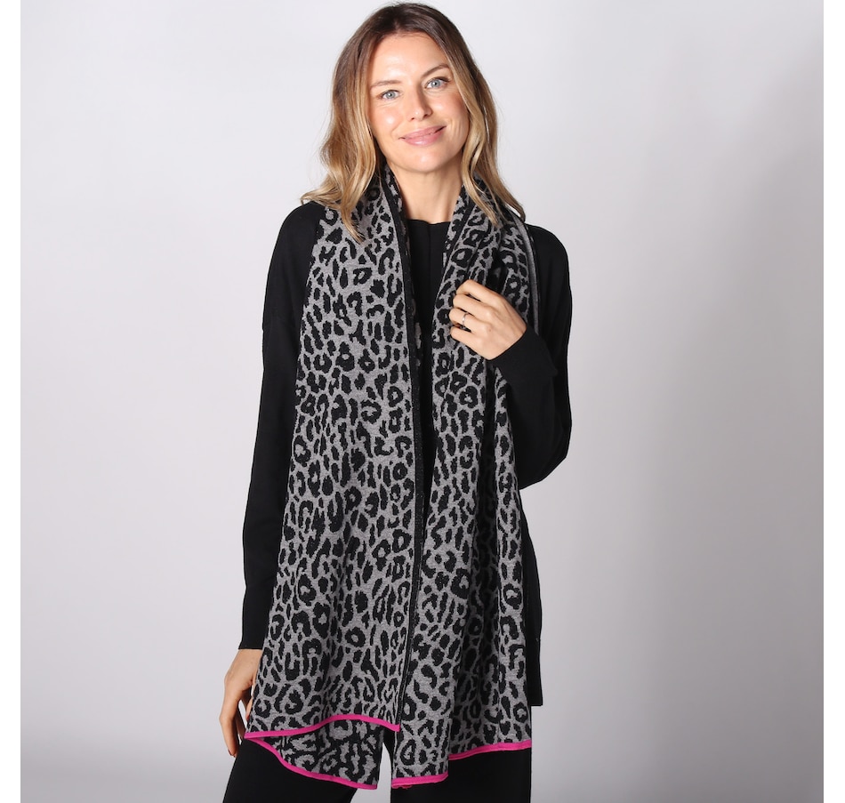 Aggel Knitwear Viscose Blend Jacquard Wrap