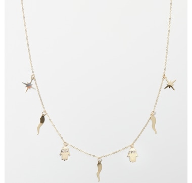 Stefano Oro 14K Yellow Gold Lucky Charms Necklace