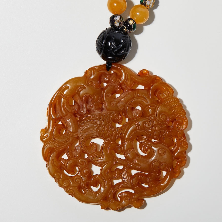 Image 232980_ALTMORE2.jpg, Product 232-980 / Price $249.99, Roz Kwan Sterling Silver Multi Gems With Carved Yellow Jade Pendant Necklace from Roz Kwan Jewellery Collection on TSC.ca's Jewellery department