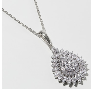 14K Gold 0.50ctw Diamond Pendant with Chain