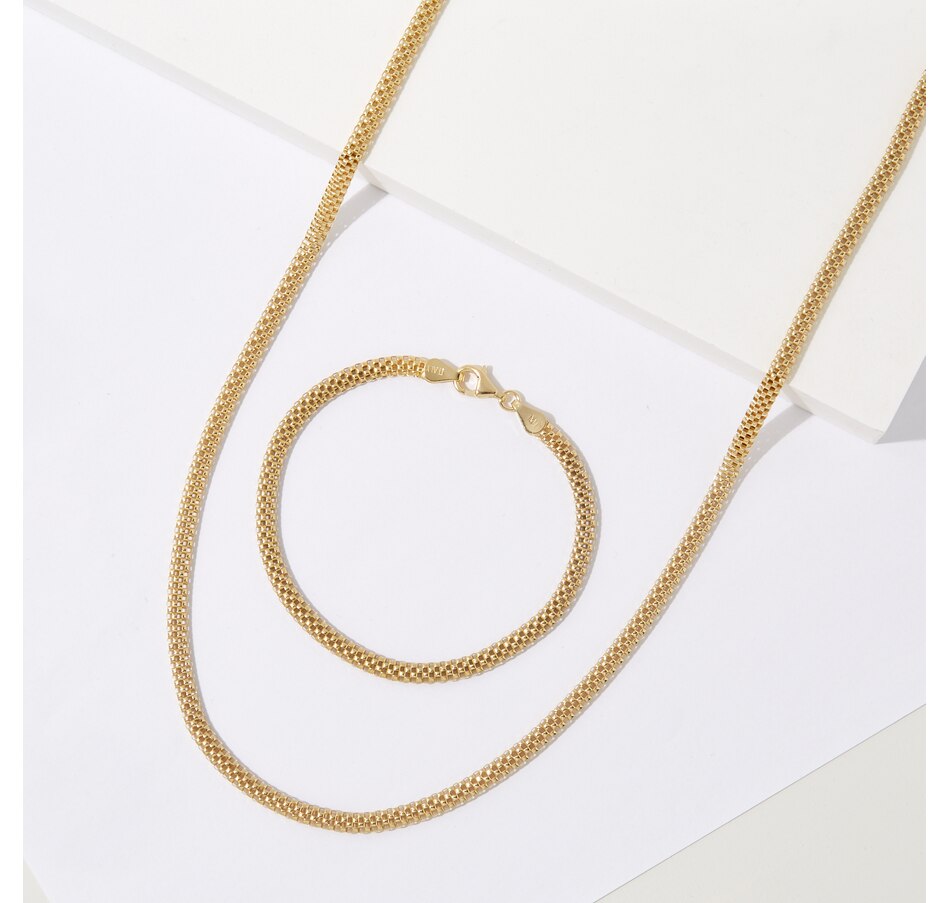 Image 233030_YGP.jpg, Product 233-030 / Price $119.99, Silver Gallery Sterling Silver Weave Necklace and Bracelet Set from Silver Gallery on TSC.ca's Jewellery department