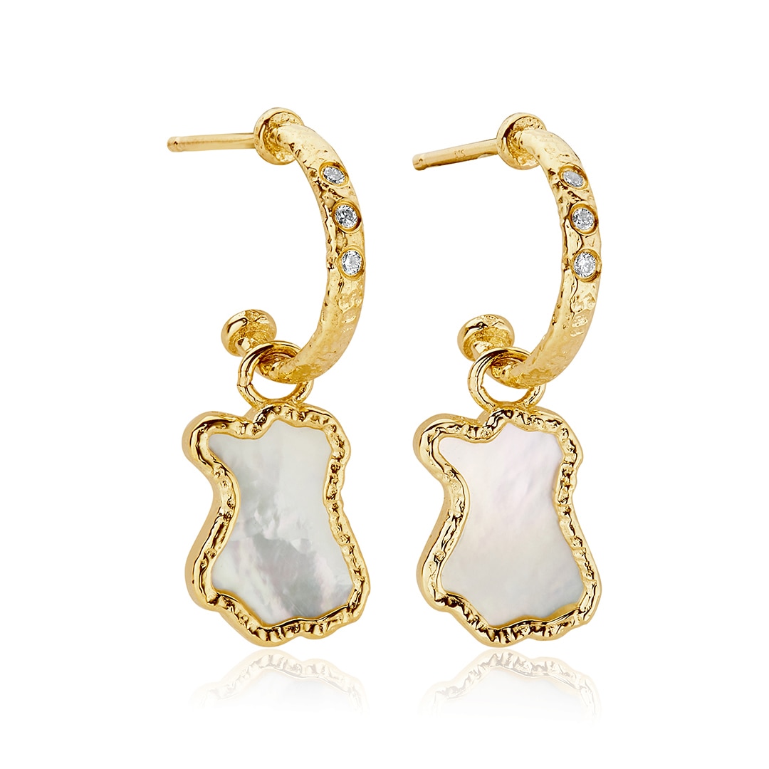 Clogau Gold 10K Yellow Gold Lady of Luck Mother of Pearl and